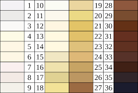 File Felix Von Luschan Skin Color Chart Svg Wikimedia Commons