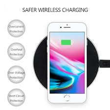 Qi Wireless Charger With Anti Slip Rubber For Iphone X And All Qi