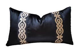 Greek Key Velvet Lumbar Pillow Uk