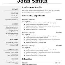 Free resume template Microsoft Word