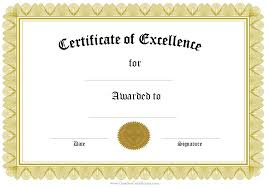 Sample Of Award Certificates Certificate Template Free Printable