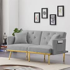 velvet futon sofa bed convertible