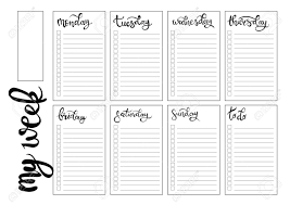 Weekly Planner Blank To Do Template Bullet Journal