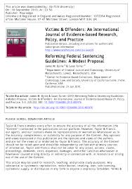 Pdf Reforming Federal Sentencing Guidelines A Modest Proposal