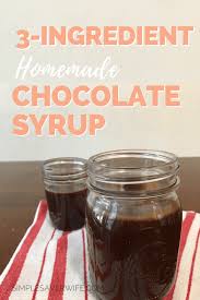 3 ing homemade chocolate syrup