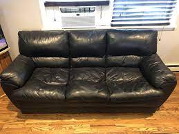 black leather couch set ebay
