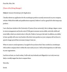 Summer Job Cover Letter Example Writing Tips