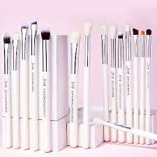 silver professional makeup brushes