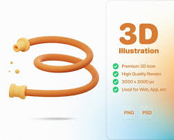 3d Water Hose Ilration Render Of