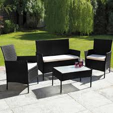 grey rattan outdoor furniture sofa set