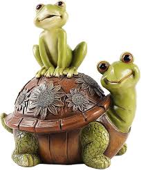 Garden Statue Turtle Statue Cute Frog