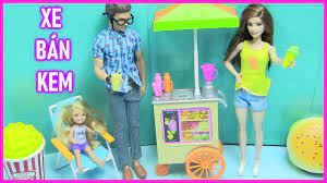 Đồ Chơi Xe Bán Kem Của Búp Bê Barbie - Barbie's ice cream cart |đồ chơi trẻ  em - chị bí đỏ - YouTube