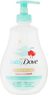 dove baby sensitive moisture head to