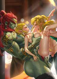 Zelda Threesome With Ganon And Link By Sakimichan | Zelda TOTK Premium  Hentai