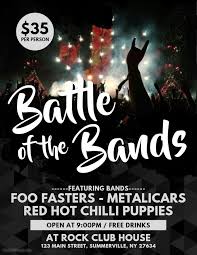 Battle Of The Bands Flyer Poster Social Media Graphic Design