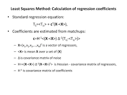 Calculation Of Regression Coefficients