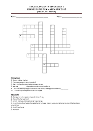 Tahun 3 i bahasa melayu i penjodoh bilangan. Image Result For Kuiz Matematik Tahun 3 Crossword Puzzle Image
