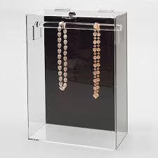 jewelry showcase in retail display