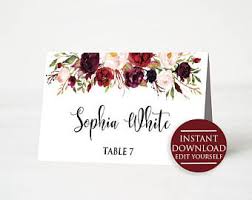 Table Place Cards Etsy