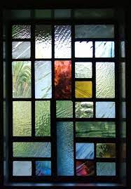 contemporary stained glass front door