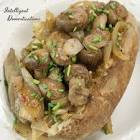 baked potato with sauteed mushrooms and onions