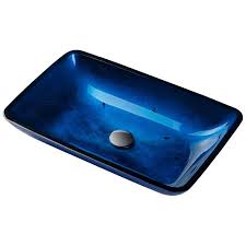 Buy Blue Rectangular Glass Bathroom