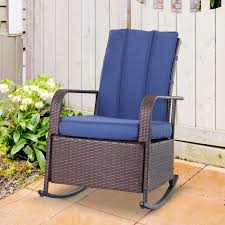 Outsunny Outdoor Rattan Wicker Rocking