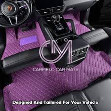 purple luxury custom car floor mats