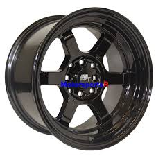 Details About Mst Wheels Time Attack Rims 15 X 8 0 Black 4x100 Stance Toyota Mrs Te37 Style