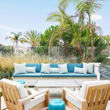 Caribbean Blue Backyard Bench Cushions