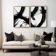 Black And White Abstract Wall Art Set