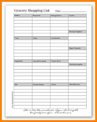 5 Grocery List Organizer Template Plastic Mouldings