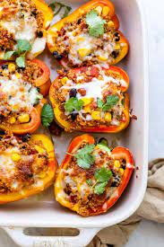 Stuffed Bell Peppers With Quinoa gambar png