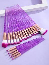 20pcs glitter makeup brush set shein
