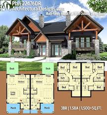 Plan 22476dr Multi Family House Plan