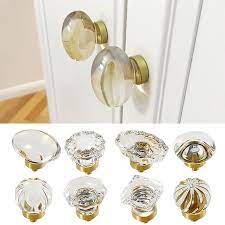 Crystal Glass Knobs Kitchen Cabinet