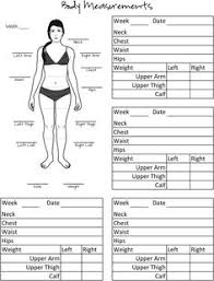 Body Measurements Template Printable Weekly Weight Loss