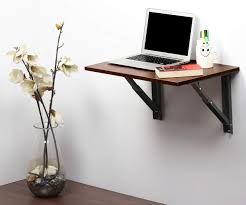 Folding wood table top drops to reveal a rustic bench. Dev Modular Oakroom Wood Folding Wall Mounted Study Computer Laptop Office Table Standard Moldau Acacia Dark Buy Online In Montenegro At Montenegro Desertcart Com Productid 77584217