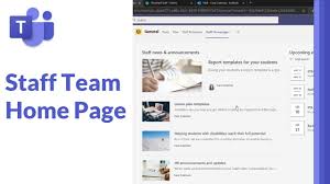 staff home page in microsoft teams