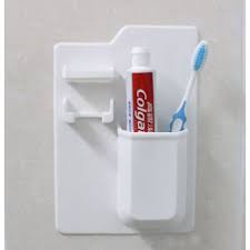 White Wall Mounted Toothbrush Holder