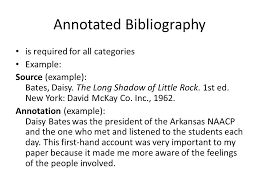 Annotated Bibliography example