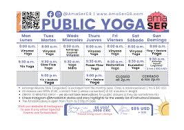 public yoga cl schedule 5 usd drop