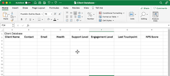 how to create a database in excel with