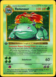 Mar 08, 2021 · a card bearing a first edition mark on the side means it's from the first print run of a card set, which gives it extra value. Value Of Venusaur Cards Price Guide Sell Pokemon