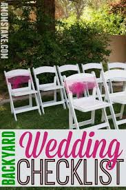 Diy Backyard Wedding Checklist