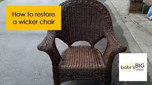 wicker chair restoration - YouTube