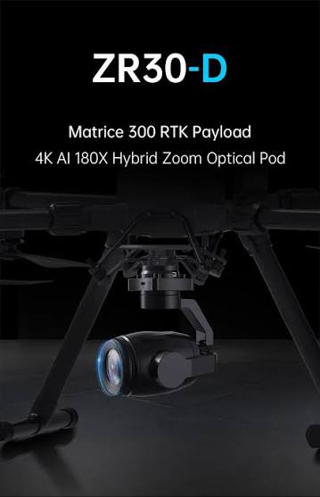 SIYI ZR30-D 4K 8MP Ultra HD 180X Hybrid 30X Optical Zoom Gimbal Camera for Drone Surveillance and Inspection
