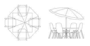 free cad symbol patio table and chairs