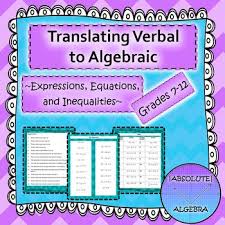 what is a verbal expression in algebra