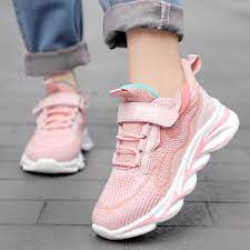 Children can carry them to play balls, run, walk, hike, play sports, travel, and so on. Sports Running Shoes Kids Girls Sneakers Teenager Trainers Breathable Casual Outdoor Tennis Shoes Girl Black Pink Big Size 37 38 Running Shoes Aliexpress